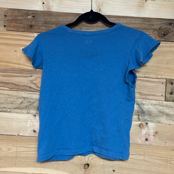 American Eagle Outfitters size XXS Blue Relax Fit Flutter Short Sleeve T-shirt - Picture 6 of 6